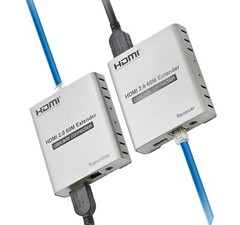 4K@60HZ HDMI 2.0 Extender Cat5e/Cat6/Cat7 Loop-Out, IR Control, Cascading
