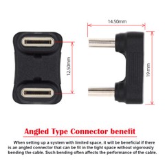 USB-C Type C Male to Male Adapter 480Mbps Coupler Extender Power Data Adapter