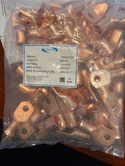 Battery Cable 4/0 AWG Copper Lug Ring Terminal 3/8″ Stud Connector(50 units)