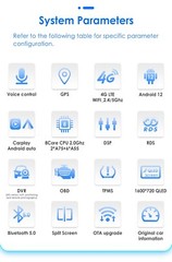 Single DIN 10.33″ Carplay Radio Android Rotatable Screen Car Stereo 8+128GB GPS