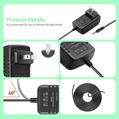 12V AC-DC Adapter Fits for Model No.: RK-1201000 12VDC Class 2 Transformer Power