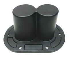 (2) Two DUAL PORT Metal DJ/PA Speaker Stand Internal Adapters 10° & 0° Top Hat