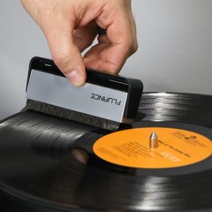 Fluance Vinyl Record Cleaning Kit with 2-in-1 Anti-Static Record & Stylus Brush