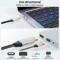 HDMI to USB C Cable Adapter 4K@60Hz 6FT, HDMI 2.0 Input to USB Type C Output …