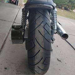Add White Lights Black Motorcycle Cured Vertical Side Mount Licese Plate with