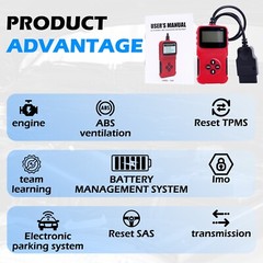 Automotive OBD2 Scanner Code Reader Car Diagnostic Scan Tool Check Engine Fault
