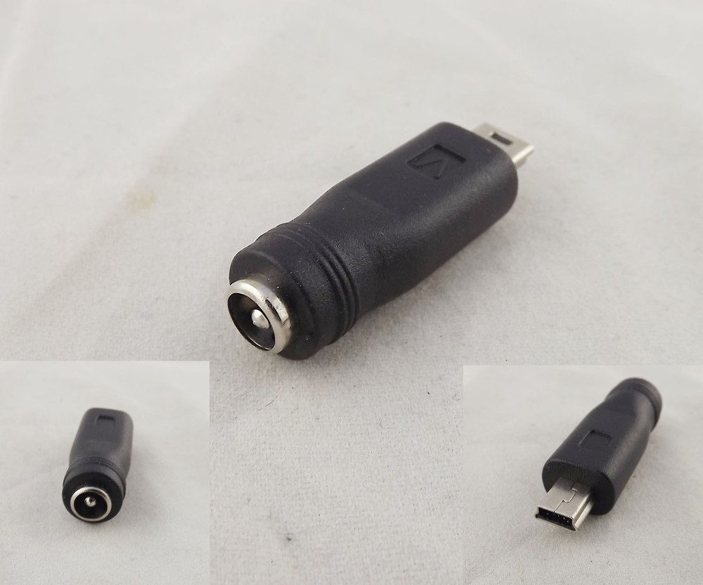 10x DC Power 5.5 x 2.1mm Female To Mini USB 5 Pin Male Converter Charger Adapter