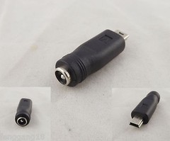 10x DC Power 5.5 x 2.1mm Female To Mini USB 5 Pin Male Converter Charger Adapter