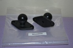 Lot of Two RAM Mount RAM-B-238U Aluminum 1” Ball With Diamond Plate ~~ New
