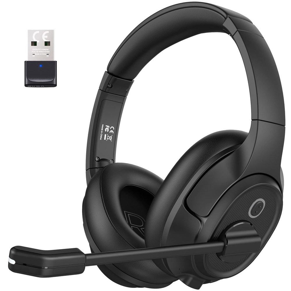 Bluetooth Headsets with Microphone & USB Dongle, 30 Hours Talk Time & 33ft Ra…