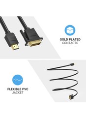 VENTION HDMI to DVI Cable Bi Directional DVI-D 24+1 Male to HDMI 6FT