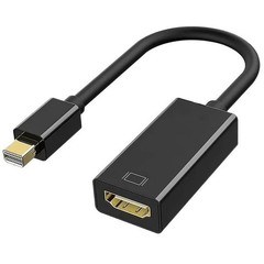 LOT Mini DisplayPort to HDMI Adapter 4K/1080P Mini DP Male to HDMI Female Black