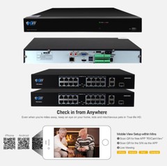 32 Channel NVR 32 X 4K Outdoor Indoor Microphone Turret Security Camera System