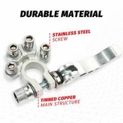 4PCS Car Battery Terminal Connectors Quick Release Disconnect Positive Negative
