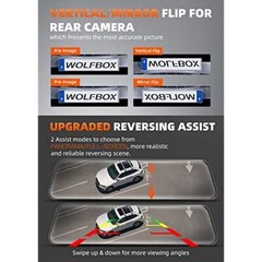 WOLFBOX G900 Mirror Dash Cam 4K Rear View cam Front and Rear Free SD Card