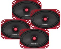 4x DS18 PRO-X46.4BM 4×6″ Mid-Range Speakers 800W 4-ohm Car Midrange Loudspeakers