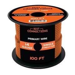 BEST CONNECTIONS Automotive Primary Wire – 100ft Various Color & Gauge Options