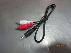 (1)3.5mm Male to 2RCA Male Cable Adapter Y Splitter Stereo 1/8 AUX to 2RCA Cord