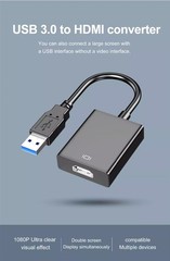 HD 1080P USB 3.0 to HDMI Video Cable Adapter For PC Laptop HDTV LCD TV Converter