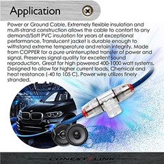 Conext Link 25 FT 10 AWG GA Full Gauge Battery Power Cable Ground Wire Frost