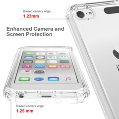 For Apple iPod Touch 7/6/5th Gen Gradient Clear Case Hybrid Shockproof Cover