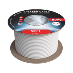 Speaker Cable Indoor 18AWG 18/2 CL3/CMR In-Wall Oxygen Free Copper Wire 500FT