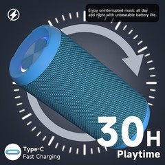 24W Wireless Outdoor Speaker with Dual Pairing & Hi-Fi Sound – 30 Hours Playtime