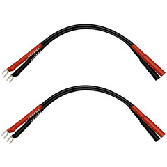 CNCESS CESS-083 Female Banana Jack to Spade Plug for Speaker Cable (Small Spade)