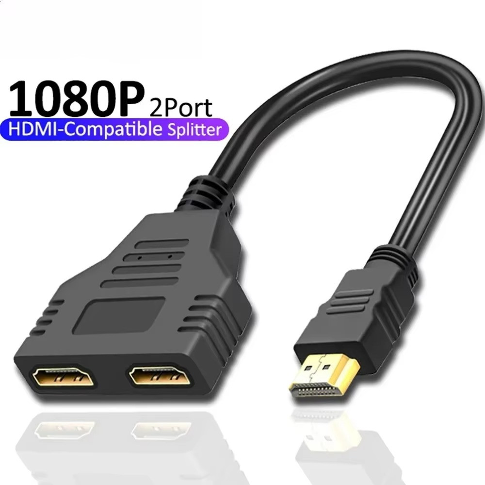 4K HDMI Cable Splitter Adapter 2.0 Converter 1 In 2 Out 1 Male to 2 Female