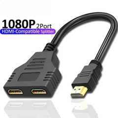 4K HDMI Cable Splitter Adapter 2.0 Converter 1 In 2 Out 1 Male to 2 Female