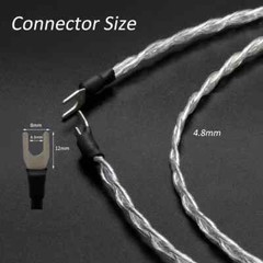 HiFi 3 Cores Copper Silver Plated Audio Cable Ground Wire U Fork Spade Connector