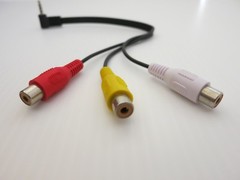 3.5mm Male to 3 RCA Female Audio/Video A/V Composite Stereo Cable Adapter 2 pack