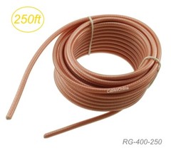 250ft RG400 Double Shielded Bulk 50 Ohm High Temperature Coax Cable, RG-400-250