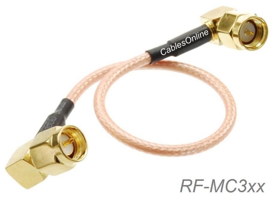 SMA Right-Angle Male to Right-Angle Male RG316 Coax Low Loss Jumper RF Cable