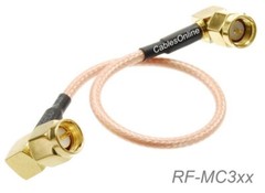 SMA Right-Angle Male to Right-Angle Male RG316 Coax Low Loss Jumper RF Cable