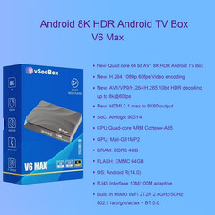 2026 vSeeBox V6 Max – Streaming Smart Media Device – Free Same Day Shipping