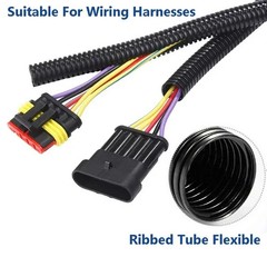 50 Ft. 1/2″ Split Wire Loom Conduit Polyethylene Tubing Black Color Sleeve Tube