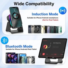 NEW Wireless Induction Speaker 5-in-1 Bluetooth Speaker With Phone Stand