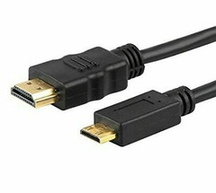 Mini HDMI to HDMI 5FT Cable High Speed 1080p FOR HDTV Gold Plated 5 feet 1.5M