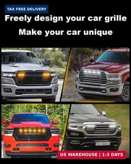 OKLSG LED Grill Lights for Dodge Ram 2025 2024-2019 Grille Raptor Lights Ram 150
