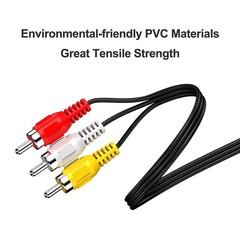 3RCA Male to 3.5mm Male Audio Video Cord AV DV AUX Cable Adapter Converter 5FT