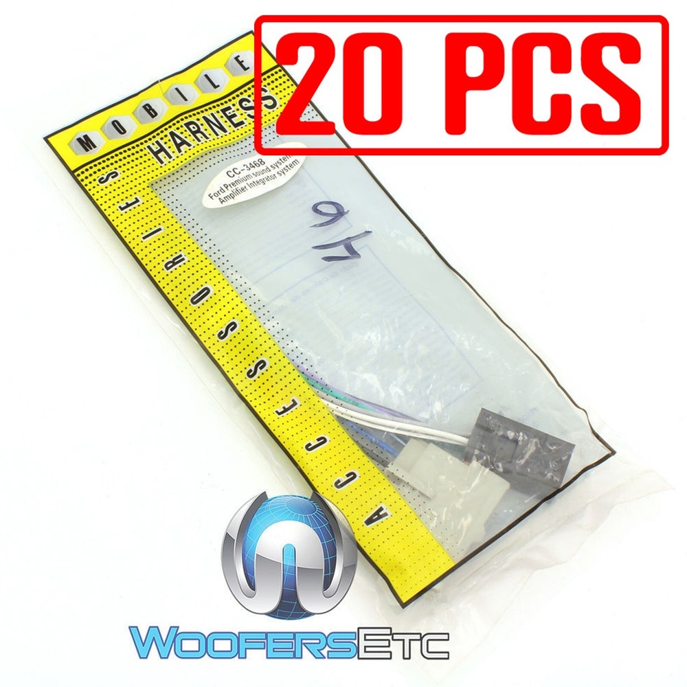 20 pcs CC-3468 70-5511 FWH446 FORD AMPLIFIER CAR STEREO WIRING ADAPTER HARNESS