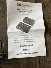 Cable Matters HDMI IR CAT6 With Audio Support 103002 Transmitter & Receiver