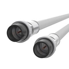 White, Booted RG6 Coaxial Cable, All Weather Proof Coax, 35 Feet (10.5 Meter)