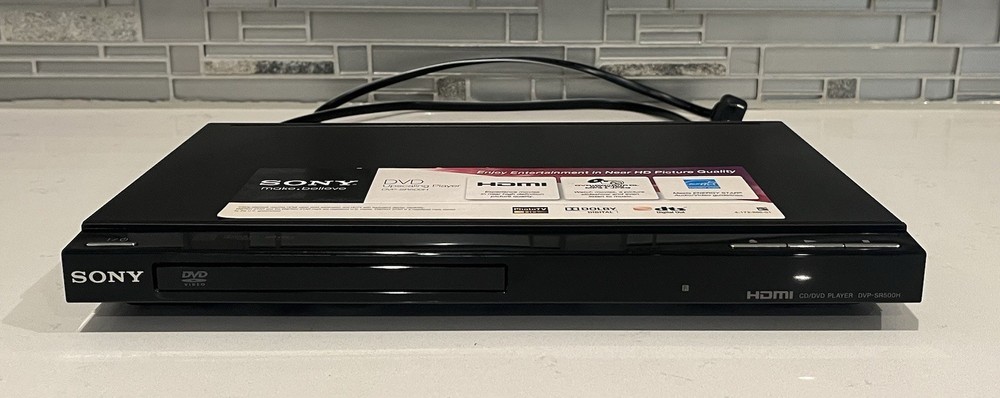 SONY UPSCALING SINGLE DISC SLIM DVD PLAYER DVP-SR500H NO REMOTE Tested & Working
