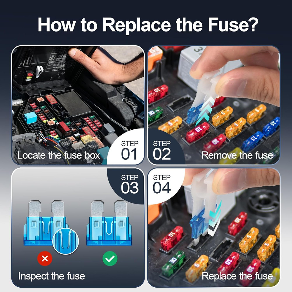 300Pcs Car Fuse Assortment Kit 160 Mini Blade Fuses Automotive + 90 Standard Aut
