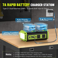 350W Power Inverter Compatible with Ryobi 18V Battery 120V(Battery Not Included)