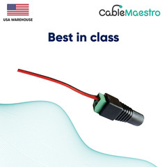 DC Power Plug Male Female Jack Connector 2.1 x 5.5mm Adapter CCTV Video Balun