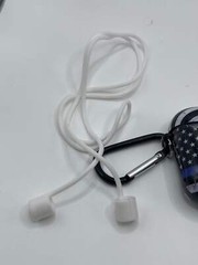 Rustic Black/White Flag with Blue Stripe – AirPod Case Cover – added bonus – 1st
