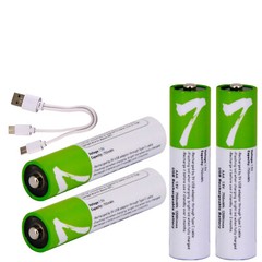 2-4x 1.5V 2600mWh AA / AAA Battery Type-C USB Rechargeable Lithium ion Batteries